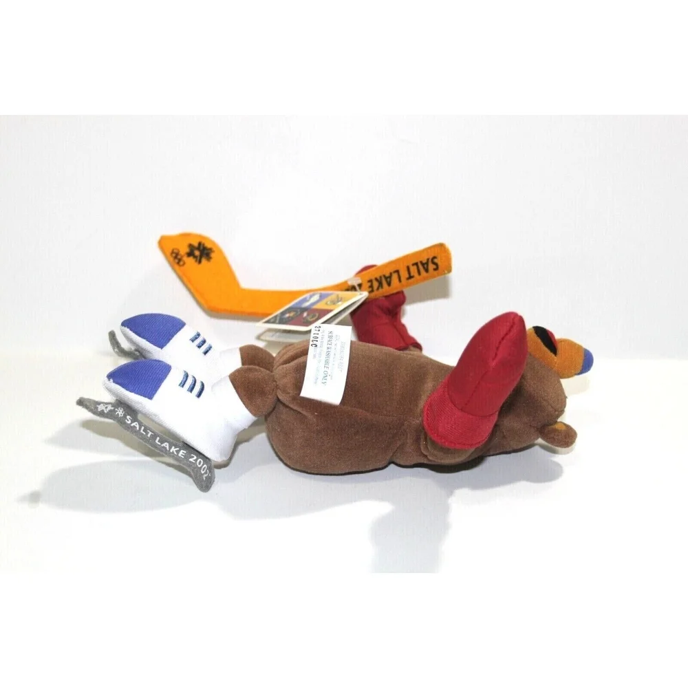 Official Mascot 2002 Olympic Salt Lake City Coal Plush Stuffed Bear Ice Hockey 9